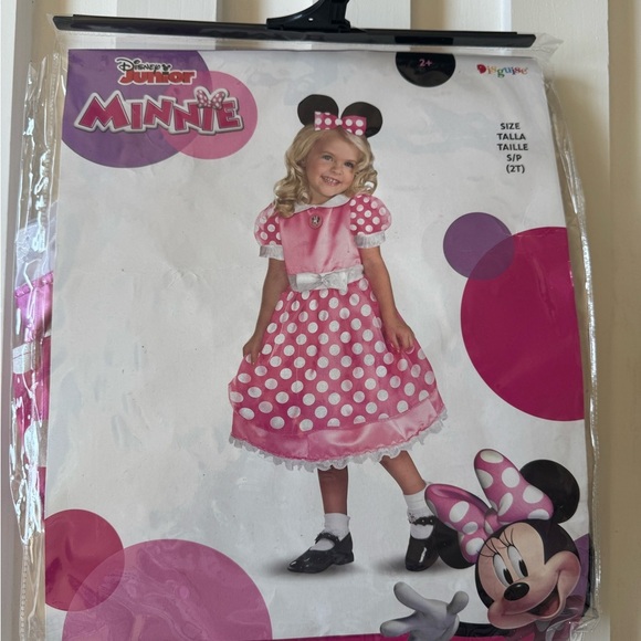Disney Other - Disney Minnie Mouse Pink and White Polka Dot Costume